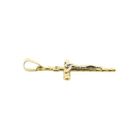 Image 10 of 18-karat two-tone gold pendant of a cross with a corpus | INRI