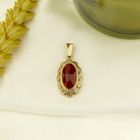 Image 8 of Vintage gold pendant with carnelian