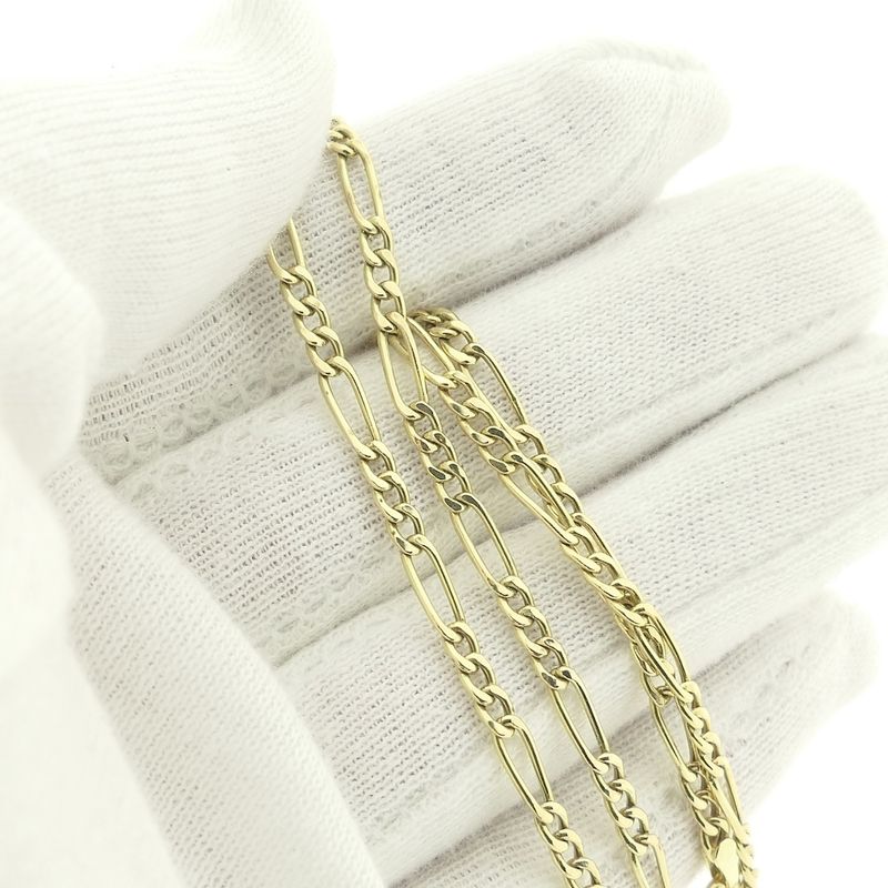 Image 6 of Gold Figaro link chain | 50.5 cm