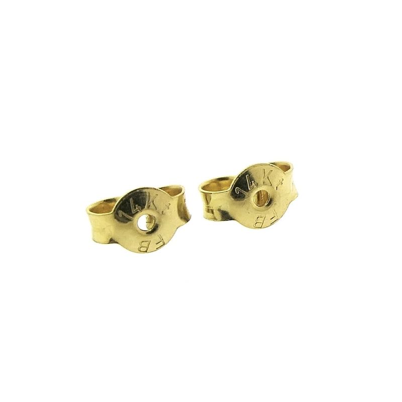 Image 5 of Gold stud earrings with diamond; 0.05 ct.