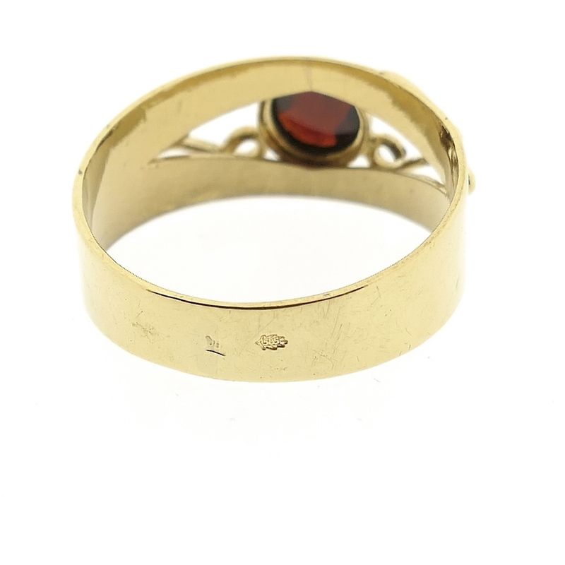 Image 6 of Gold ring with garnet stones | Vintage