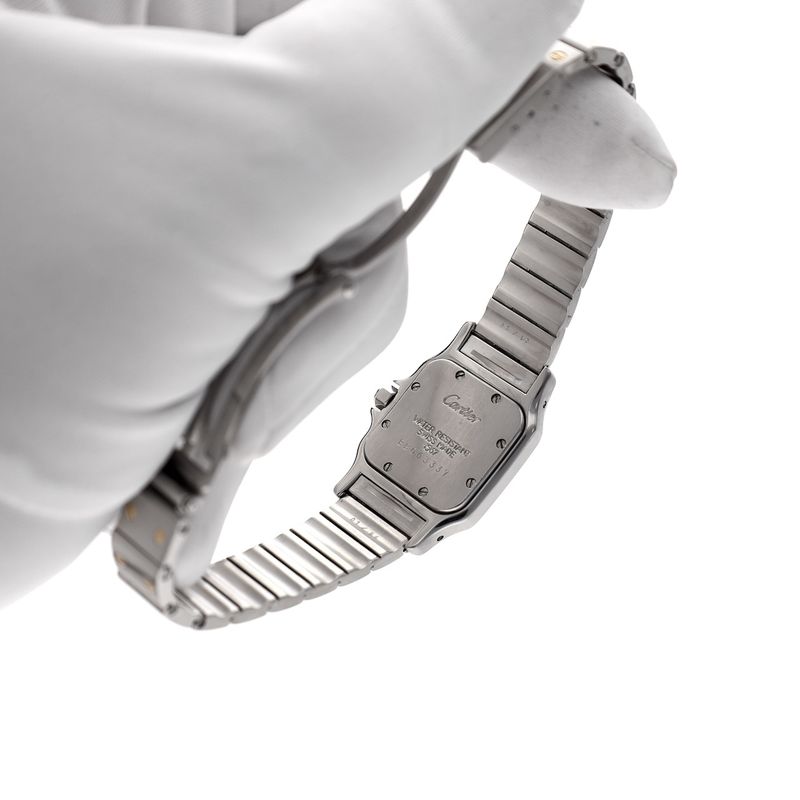 Image 14 of Cartier Santos Ladies ref. 1567; 18k gold/steel women's watch