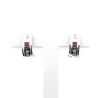 Image 1 of White gold stud earrings with zirconia diamonds 0.08 ct.