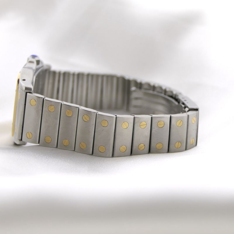 Image 11 of Cartier Santos Galbee; Gold/steel unisex watch