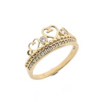21 carat gold ring set with zirconia
