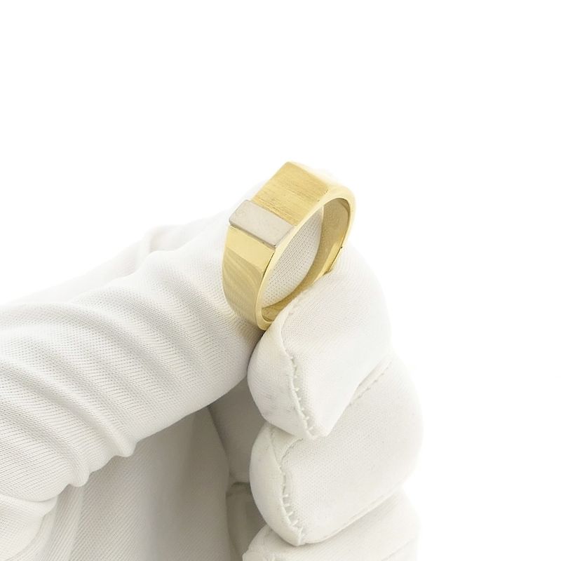 Image 9 of Two-tone gold men's signet ring