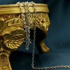 Image 2 of White gold anchor link necklace