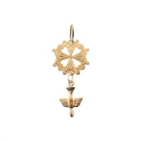 Gold pendant | Huguenot Cross