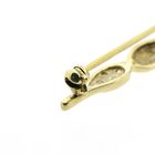 Image 10 of Gold brooch with diamonds; 0.06 ct.