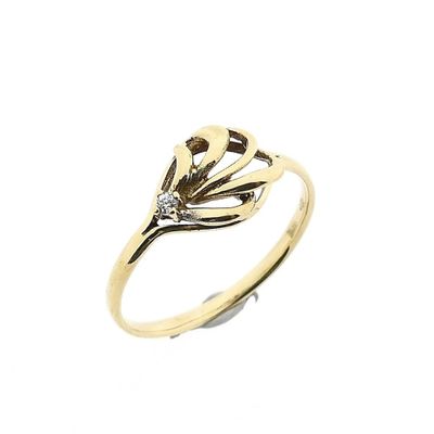 Image 1 of Gold ring with zirconia