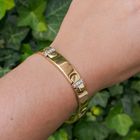 Image 9 of Gold bar bracelet with diamond; 0.48 ct.