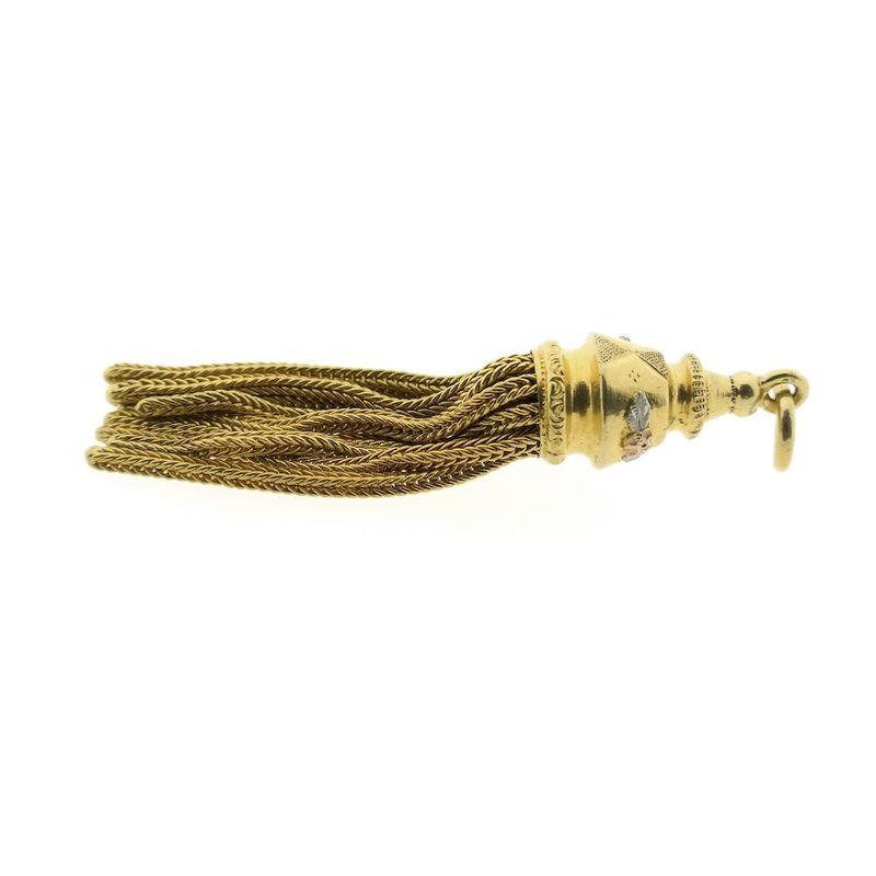 Image 6 of Antique gold pendant with tassels