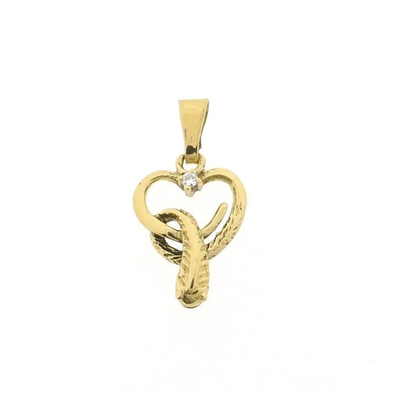 Image 1 of Gold pendant with zirconia