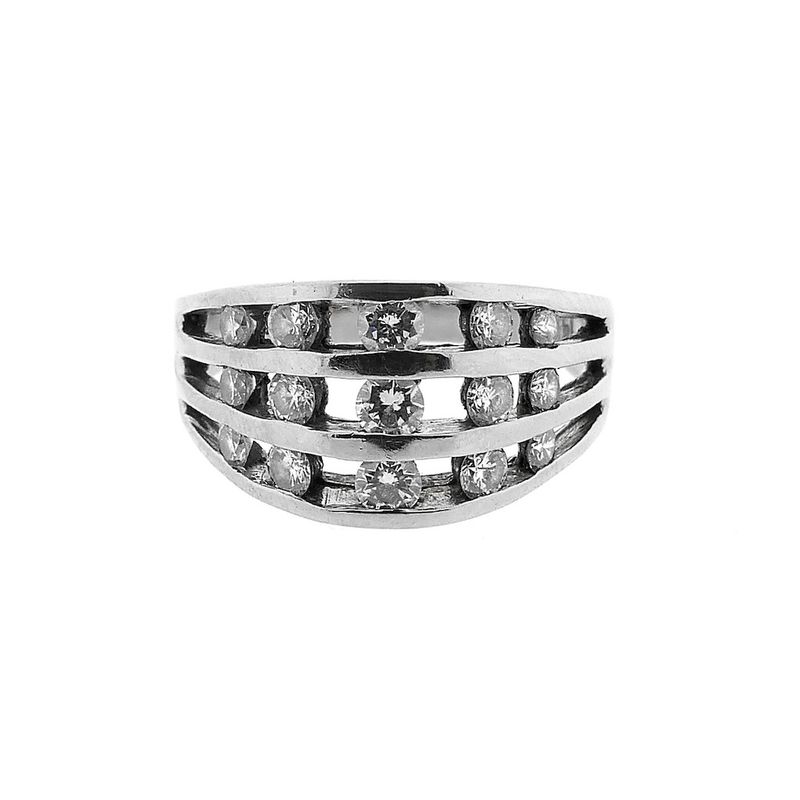 Image 3 of White gold ring with diamond; 1.02 ct.