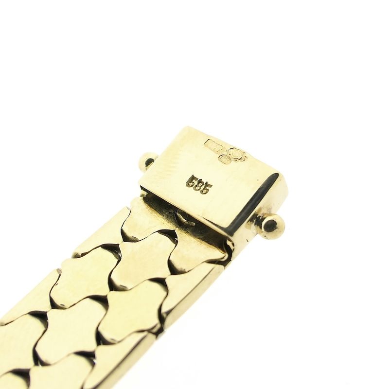 Image 8 of Two-tone gold floral link bracelet