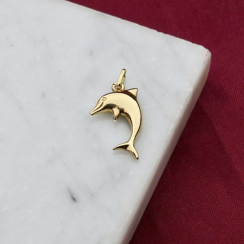 Image 2 of Golden dolphin pendant