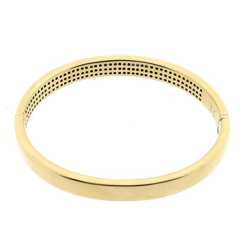 Image 3 of Gold bangle with diamonds; Casa Gi; Size S/M