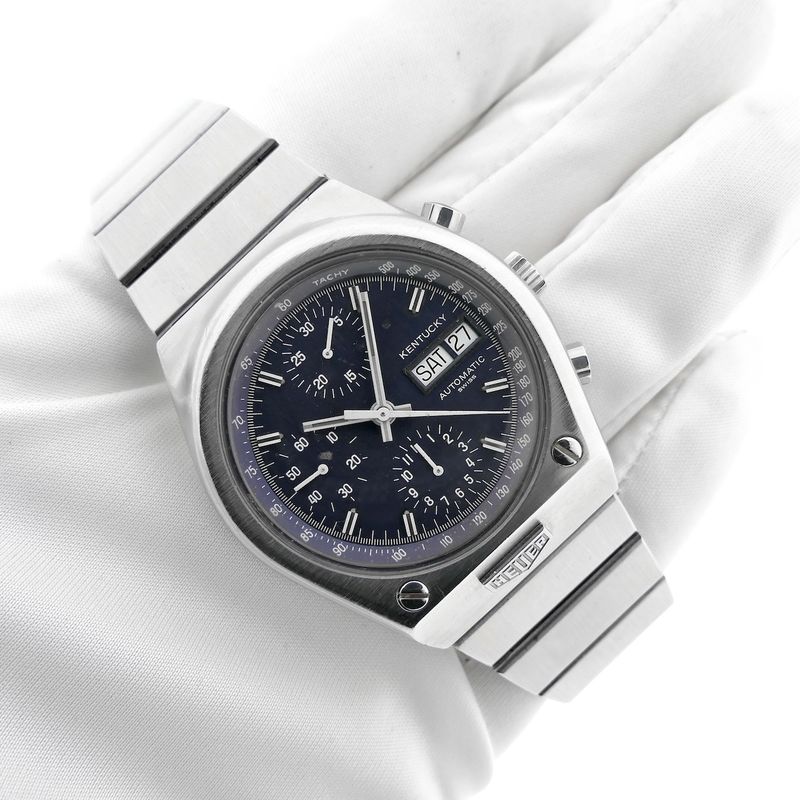 Image 8 of Heuer Kentucky 750.703B; Vintage chronograph men's watch