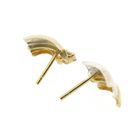Image 11 of Bicolor gold stud earrings with zirconia