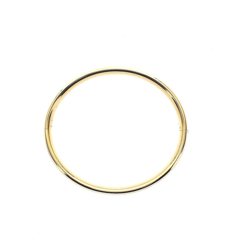 Image 3 of Gold smooth slave bracelet; Size M/L