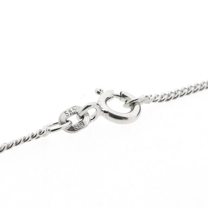 Image 3 of White gold gourmet link necklace | 46.5 cm