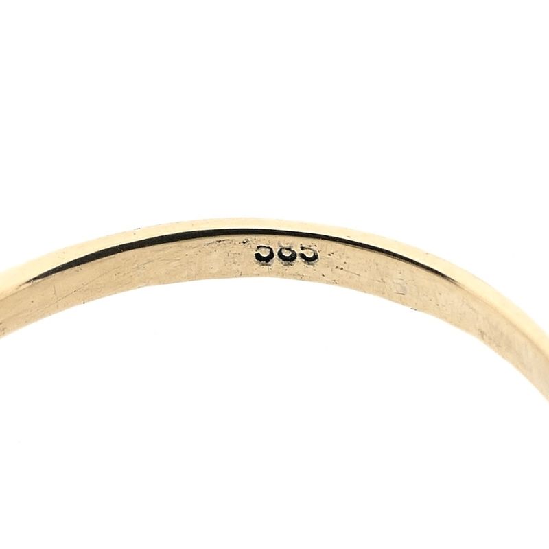 Image 5 of Two-tone gold solitaire ring with diamond; 0.06 ct.