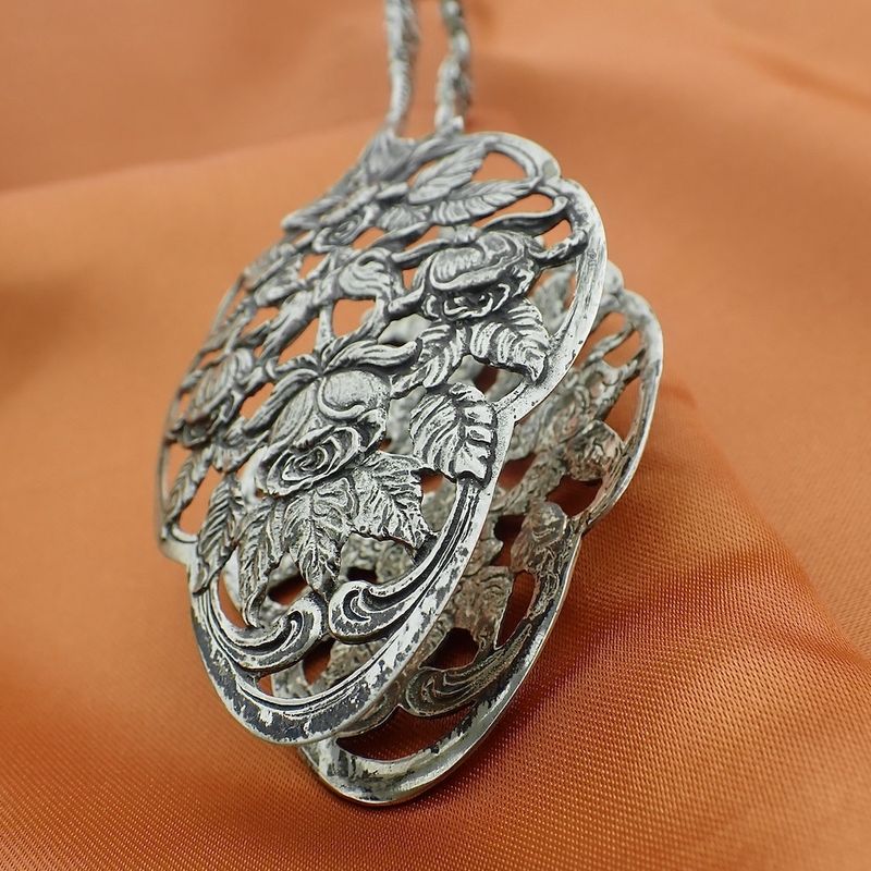 Image 7 of Silver cookie tongs; Old Dutch; Vintage