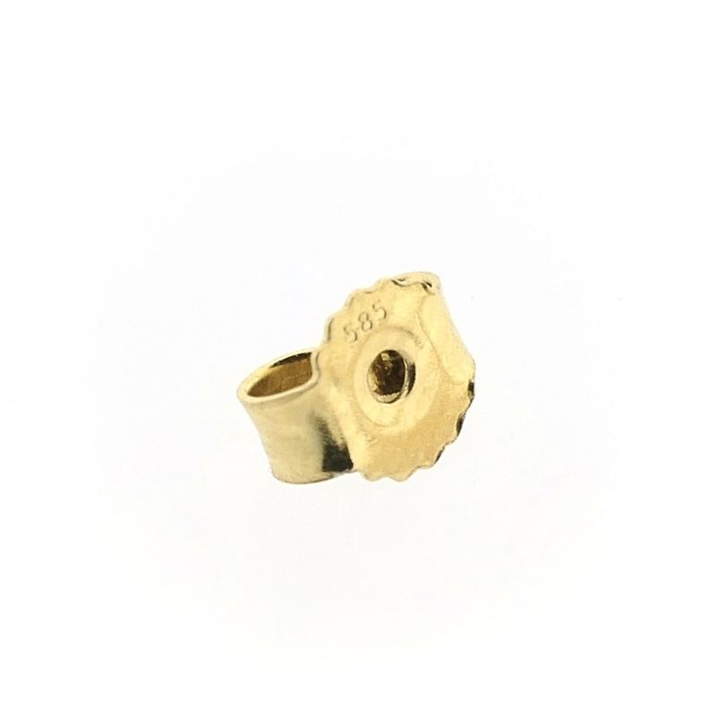 Image 5 of Bicolor gold stud earrings with diamond | 0.03 ct.