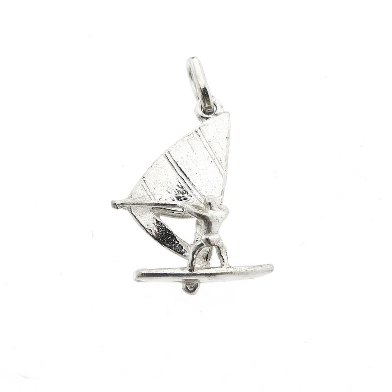 Image 2 of Silver pendant of a windsurfer