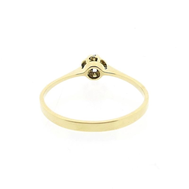 Image 4 of Gold Solitaire Ring with Diamond; 0.02 ct.