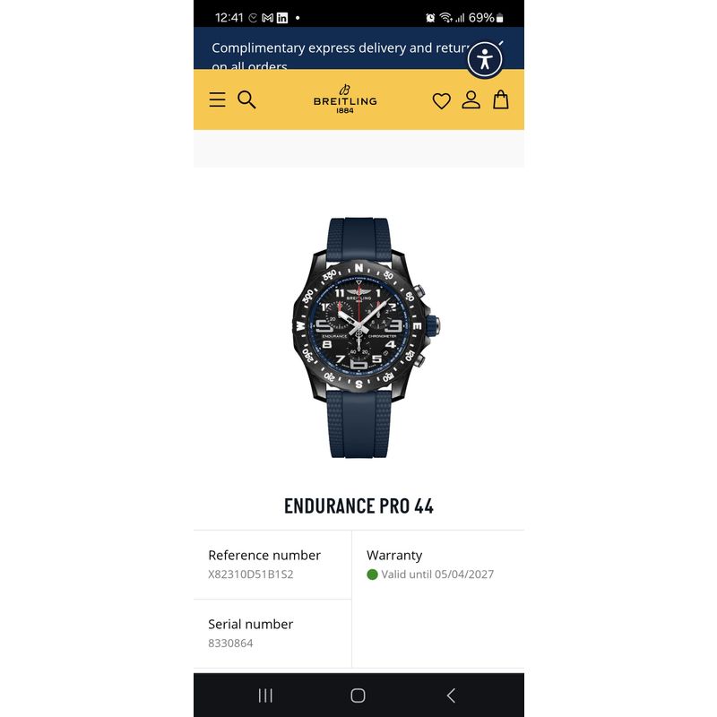 Image 20 of Breitling Endurance Pro 'Blue' X82310; Chronograph men's watch