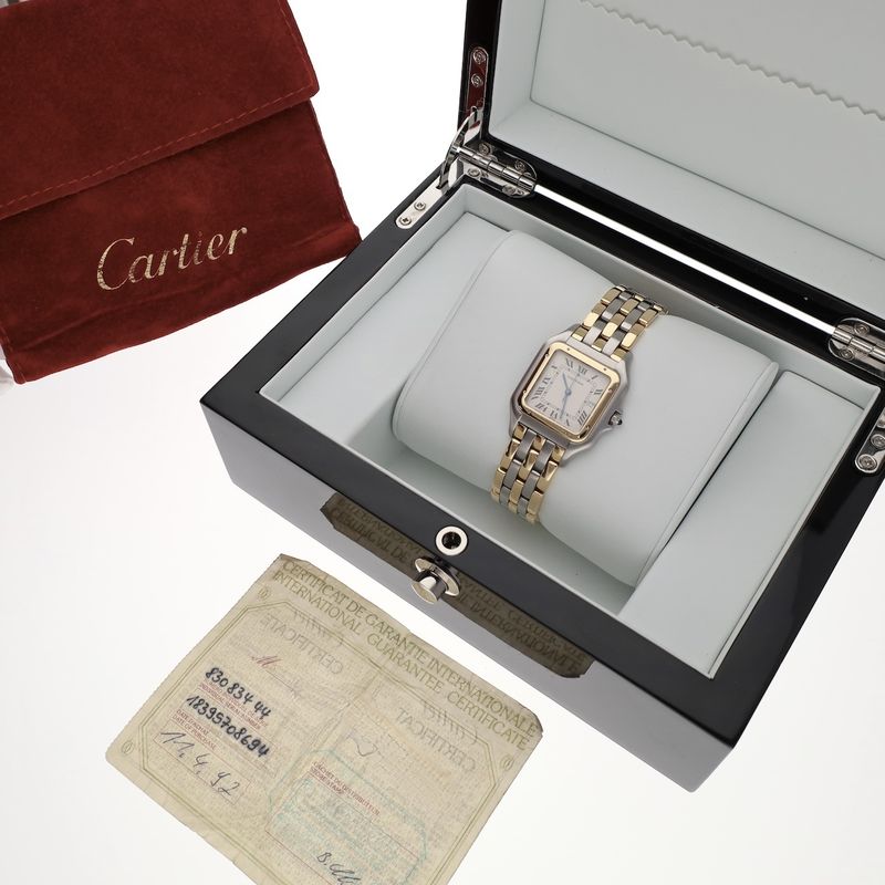 Image 26 of Cartier Panthère '3 Row' Large/Jumbo 183957; 18ct. Gold/steel watch
