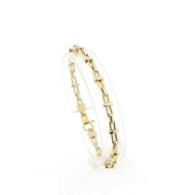 Image 1 of Bicolor Gold Fantasy Link Bracelet