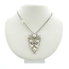 Image 1 of UTOPIA Art Deco white gold necklace with pearl and diamond 1.75 ct.
