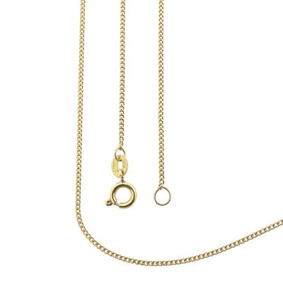 Image 1 of Gold thin gourmet link chain | 52.5 cm