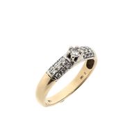 Gold Wedding Ring with Diamonds