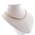 Image 1 of Two-tone gold anchor link necklace