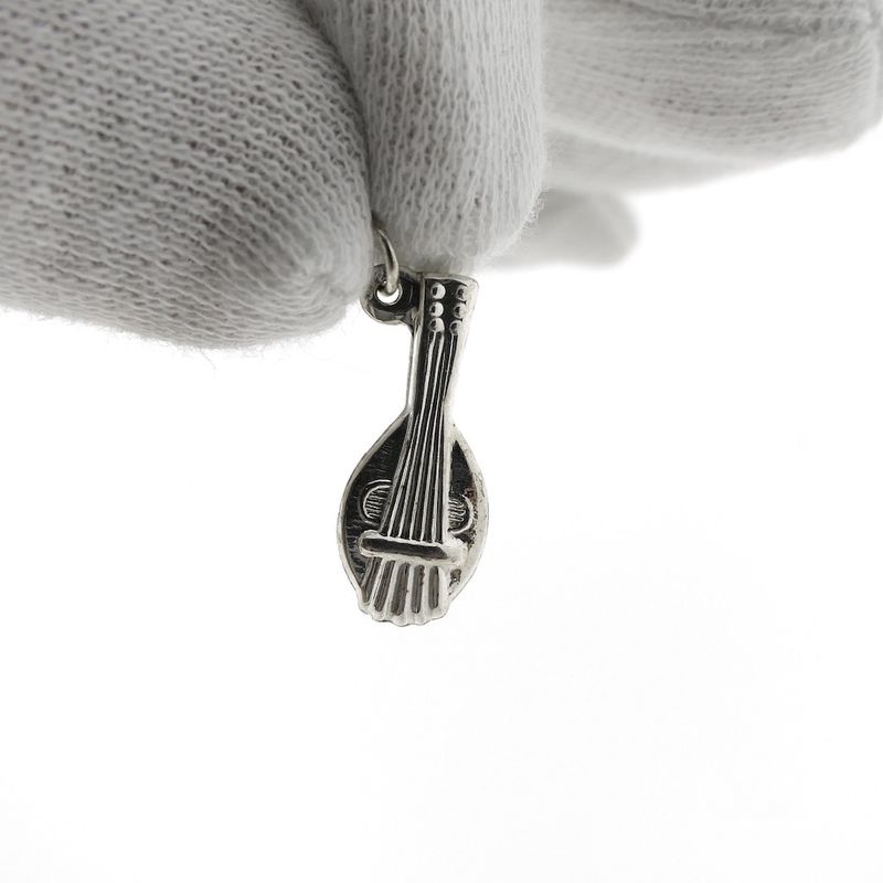 Image 1 of Silver pendant of a mandolin