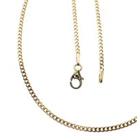 Gold thin gourmet link necklace | 45 cm