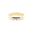 Image 3 of Bicolor Gold Wedding Ring with Diamond; 0.02 ct.