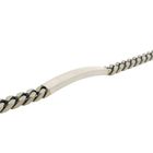 Image 7 of Silver robust gourmet link bracelet with engraving plate