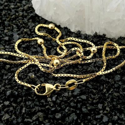 Image 2 of Golden Venetian link chain with balls