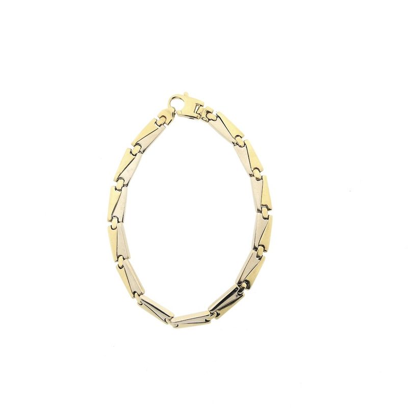 Image 3 of Two-tone gold fantasy link bracelet