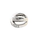 Image 8 of 18K White Gold Crossover Ring with Diamonds