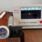 Image 9 of Heuer Calculator; Vintage chronograaf heren horloge