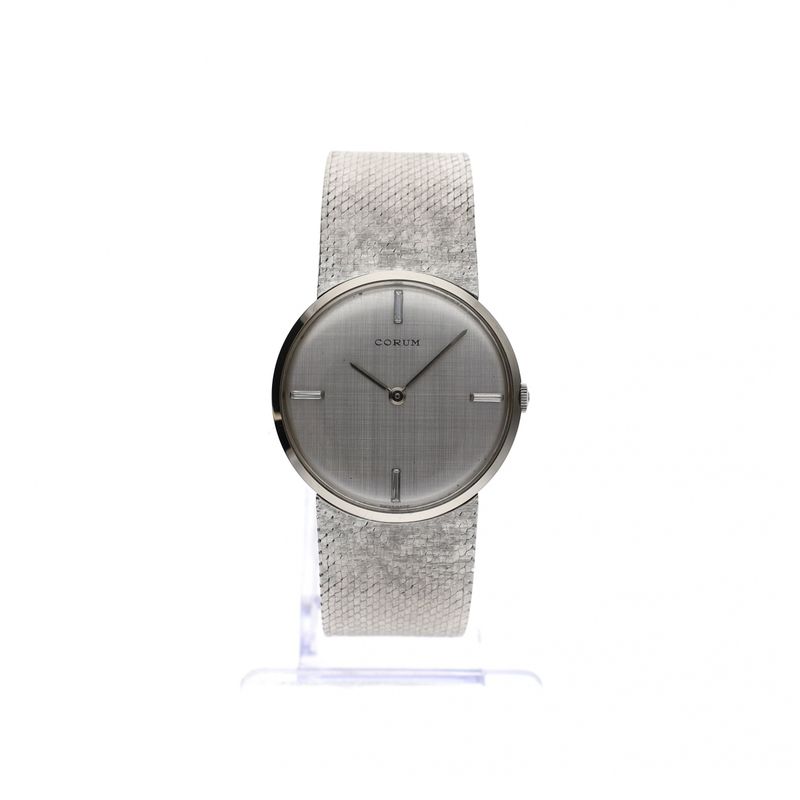 Image 1 of Corum 18ct. Ref: 8261 White Gold Men's Watch 'Linen' Dial Cal. 4200