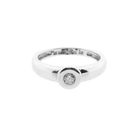 Image 3 of White gold solitaire ring with diamond; 0.12 ct.