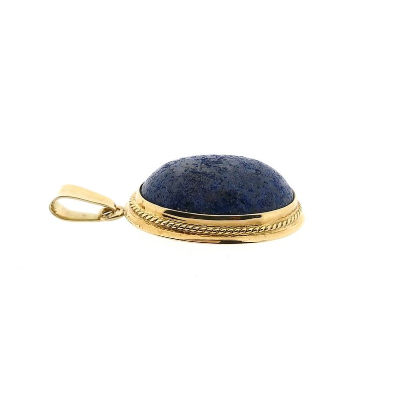 Image 7 of Vintage Gold Pendant with Apatite; 14 Karat