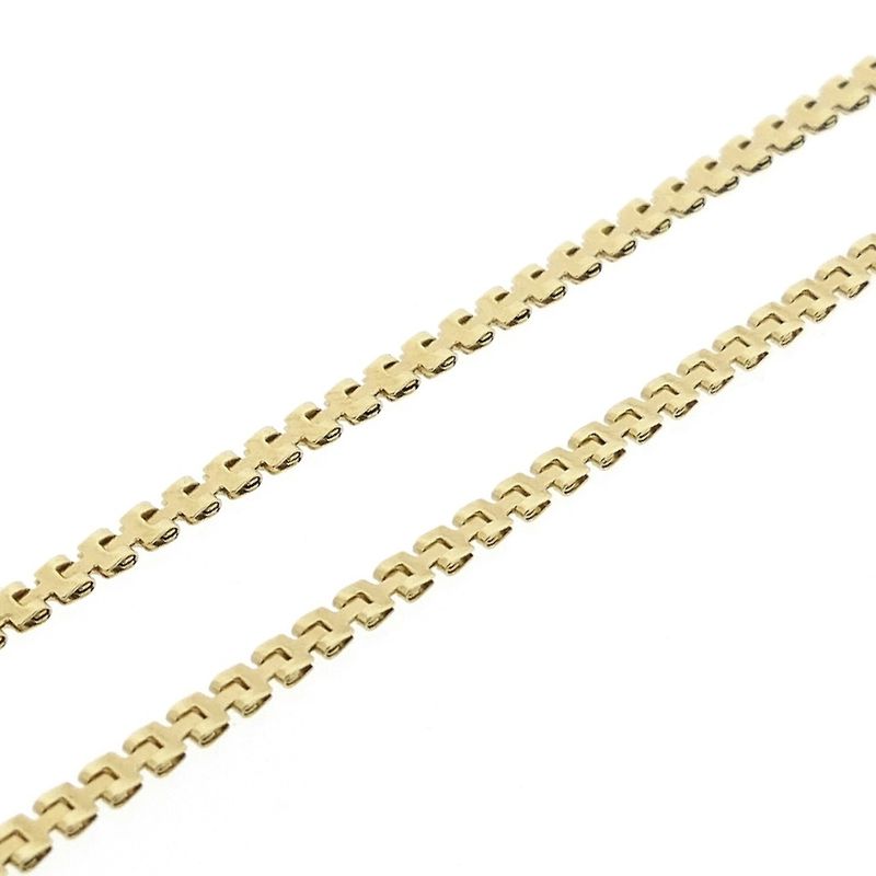 Image 7 of Gold Bismarck link necklace with fixed pendant | 46.5 cm