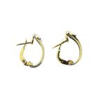 Image 5 of Tricolor gold stud earrings with diamond; 0.04 ct.